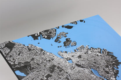 3D topografisk kart av Stavanger