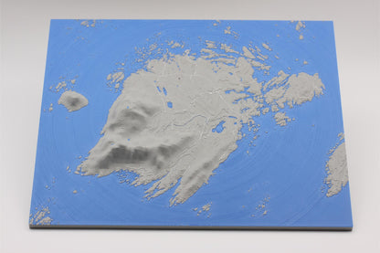 3D topografisk kart av Vegaøyene
