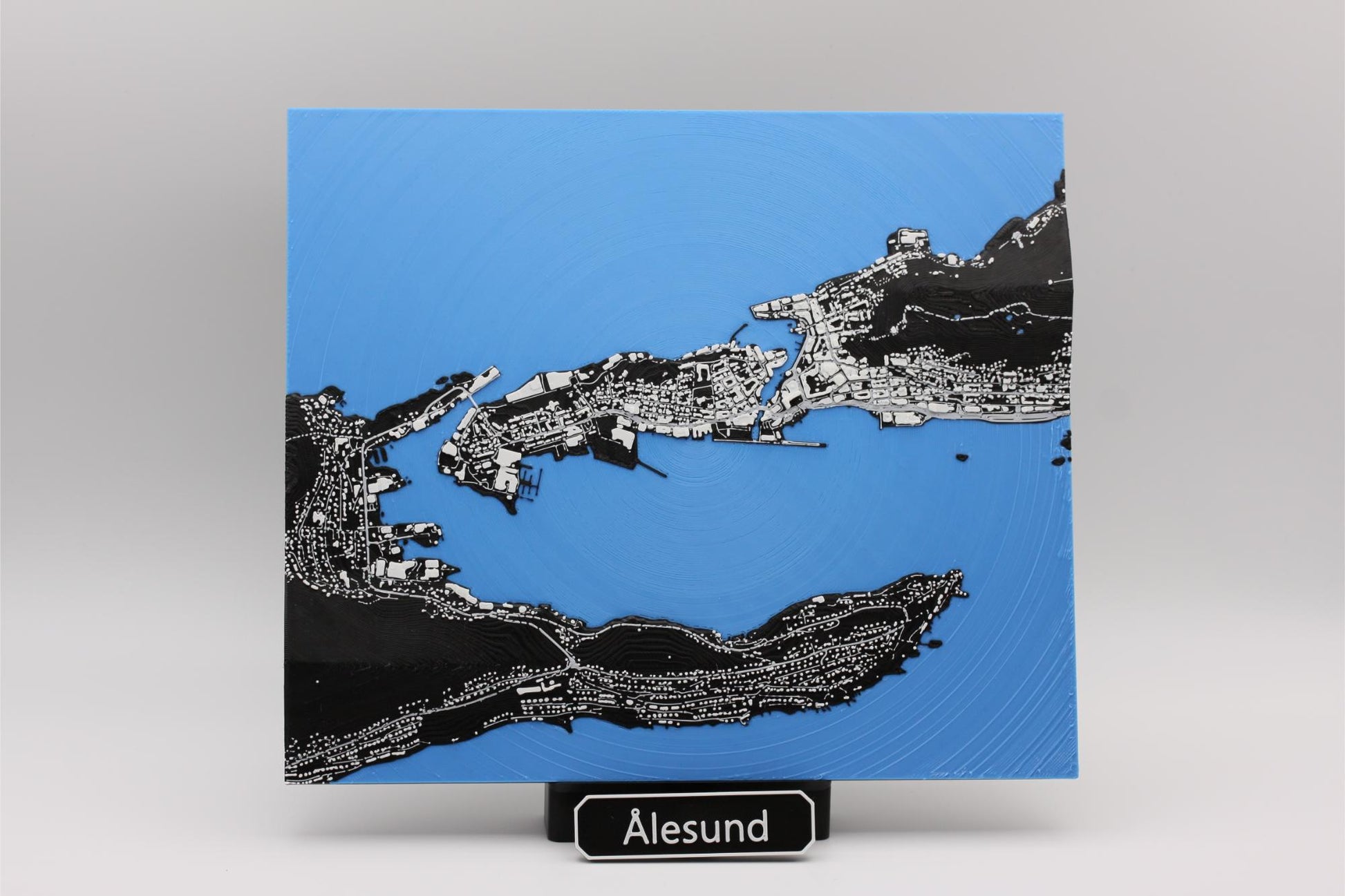 3D topografisk kart av Ålesund