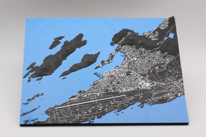 3D topografisk kart av Bodø