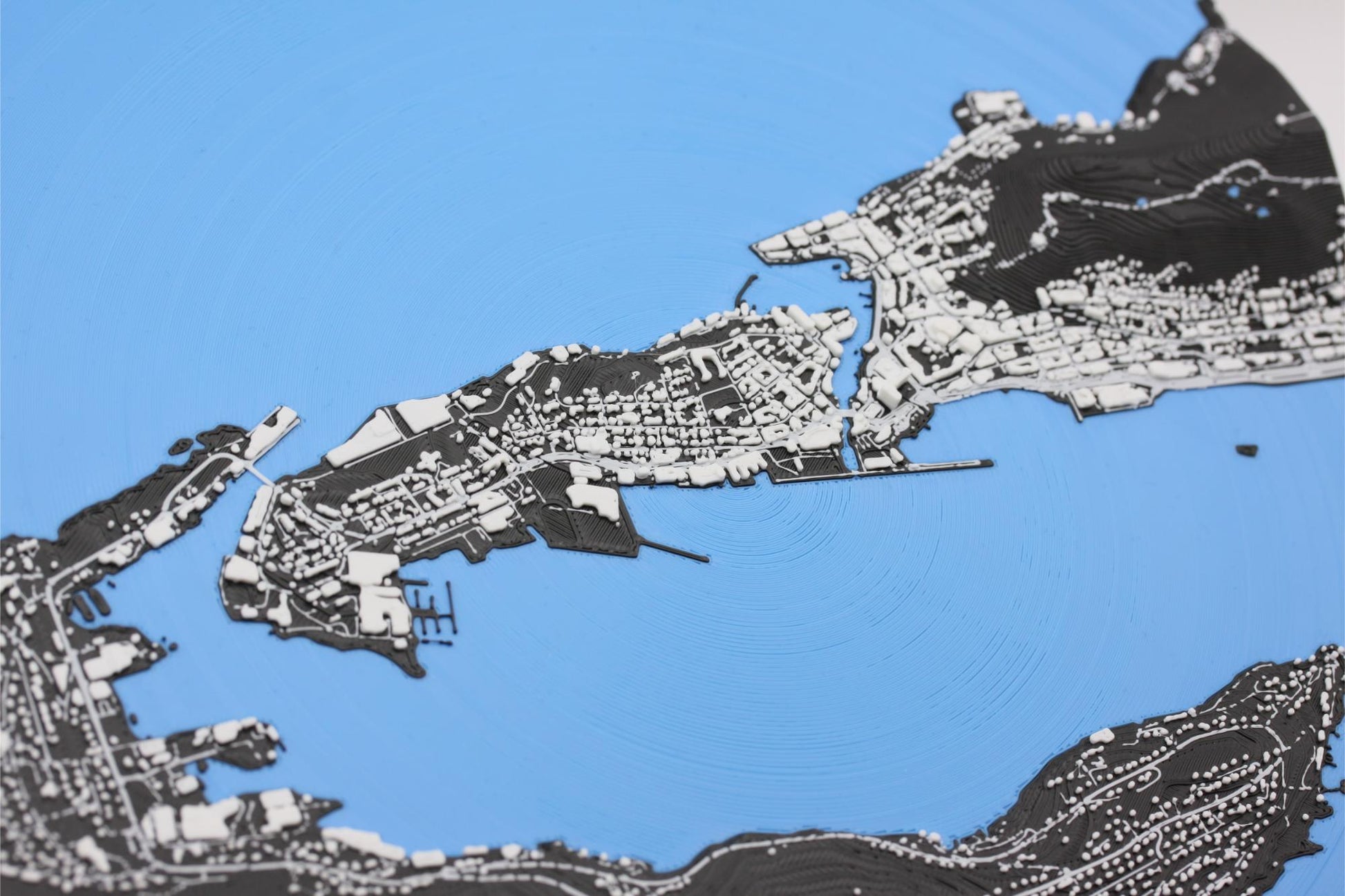 3D topografisk kart av Ålesund