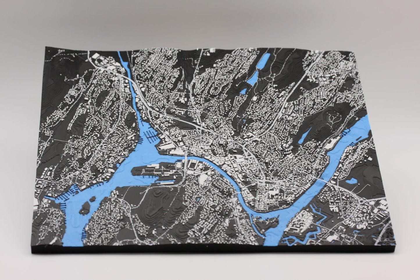 3D topografisk kart av Fredrikstad