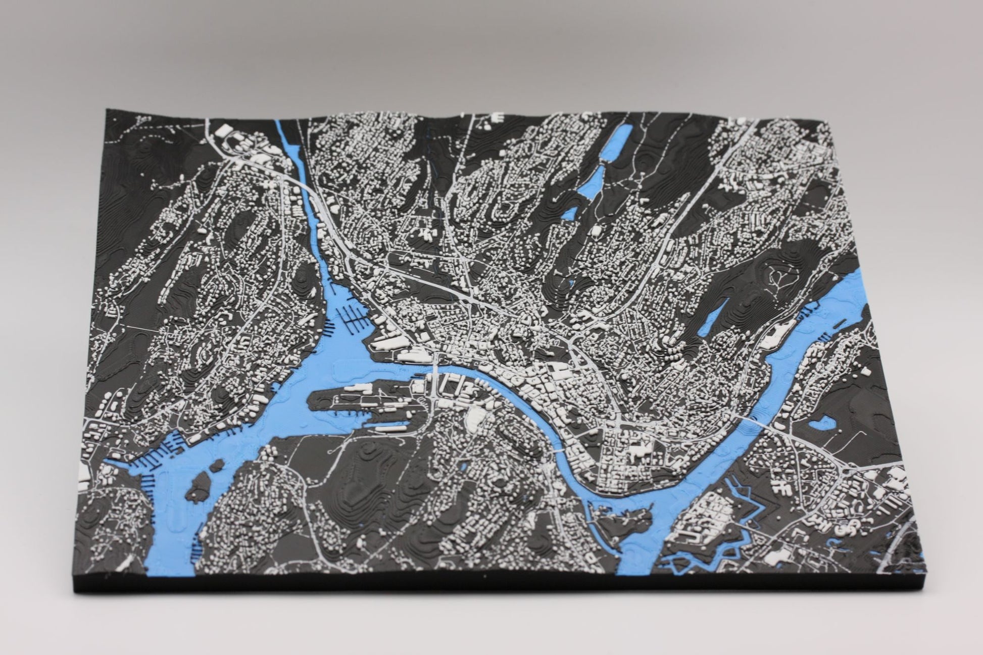 3D topografisk kart av Fredrikstad