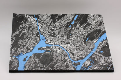 3D topografisk kart av Fredrikstad