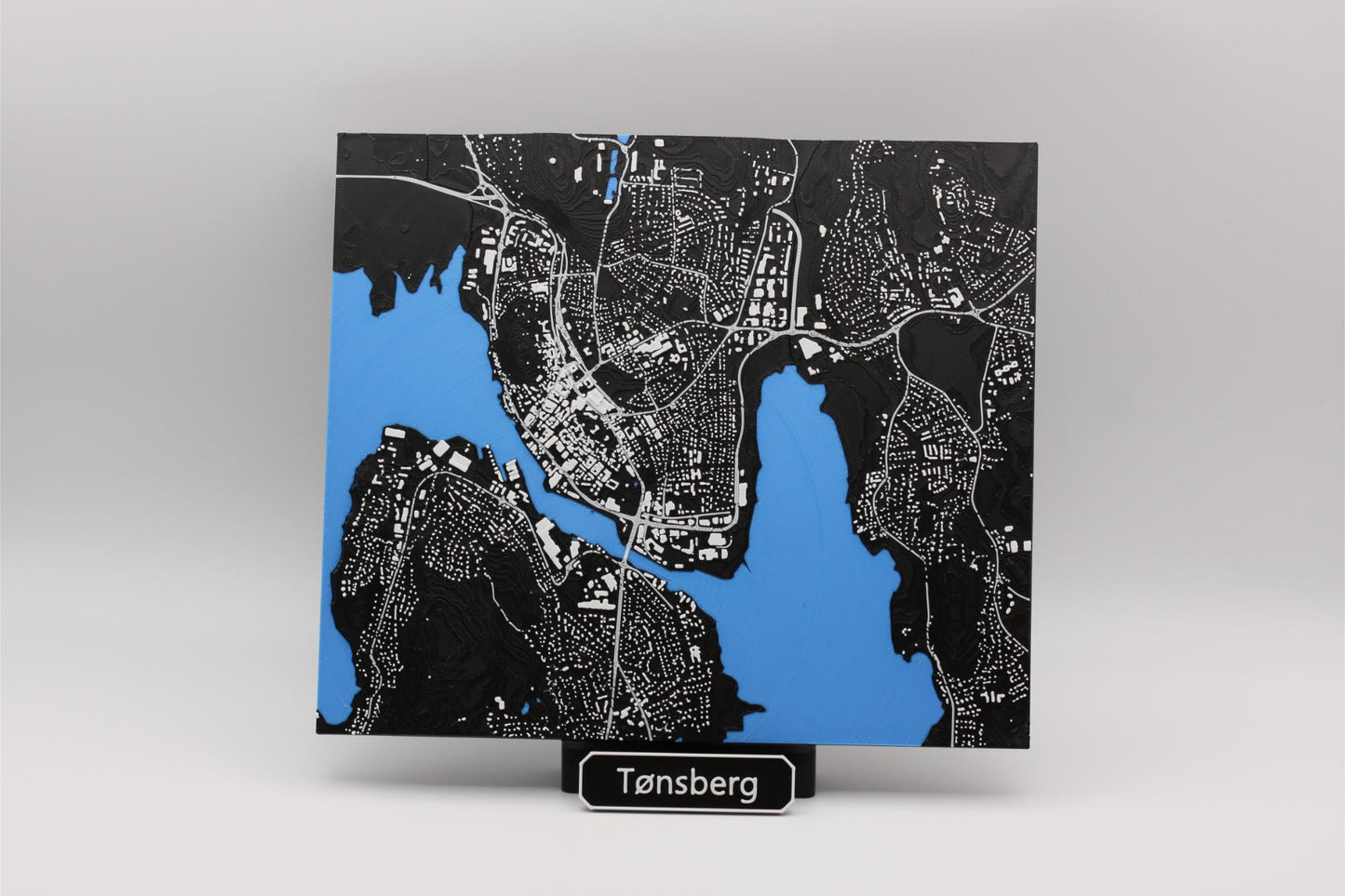 3D topografisk kart av Tønsberg