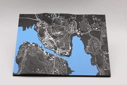 3D topografisk kart av Tønsberg