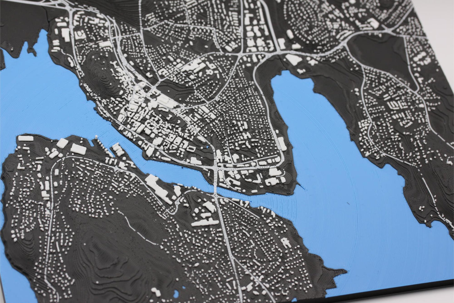 3D topografisk kart av Tønsberg