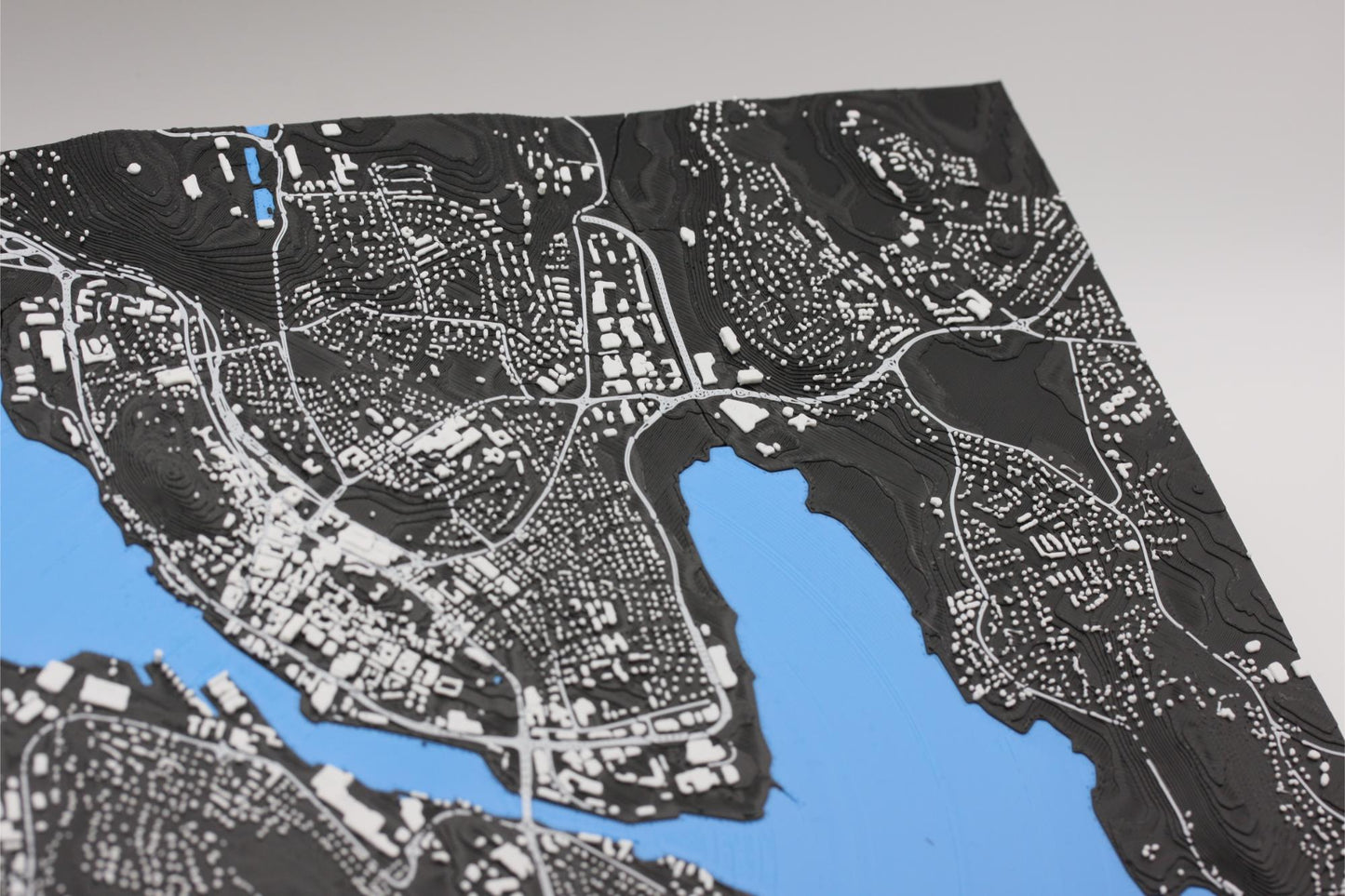 3D topografisk kart av Tønsberg