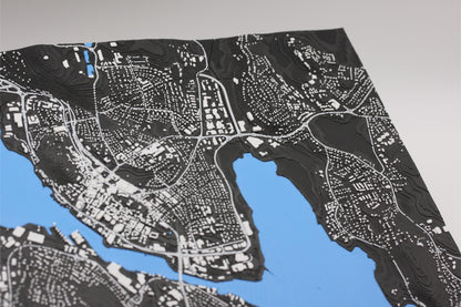 3D topografisk kart av Tønsberg