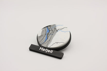 Hafjell - Kjøleskapsmagnet med 3D-kart