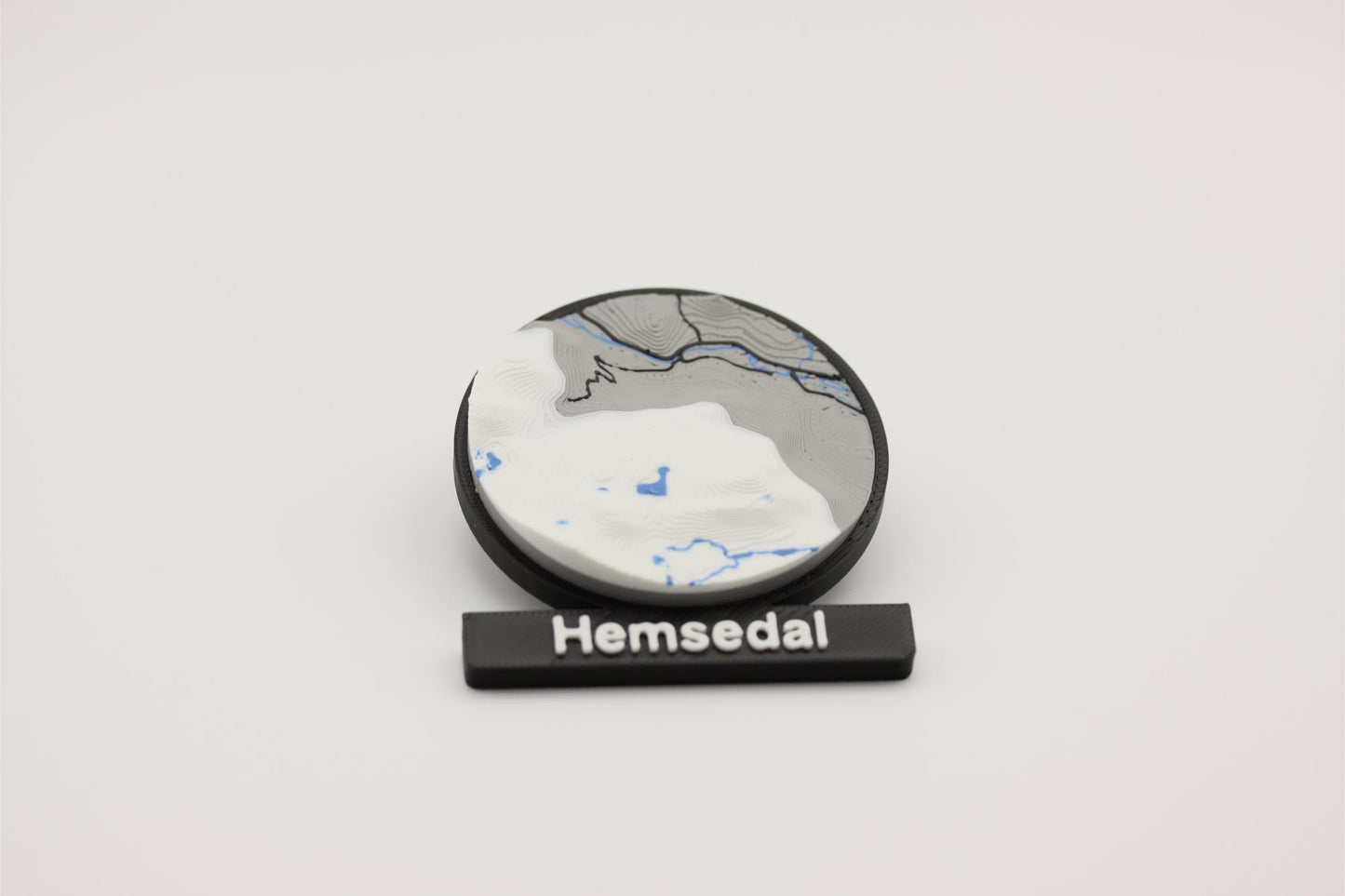 Hemsedal - Kjøleskapsmagnet med 3D-kart