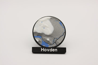 Hovden - Kjøleskapsmagnet med 3D-kart