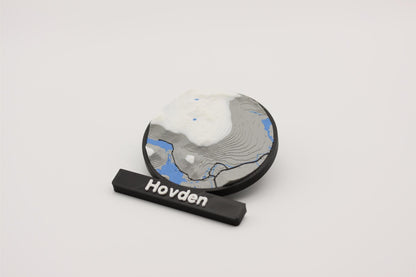 Hovden - Kjøleskapsmagnet med 3D-kart