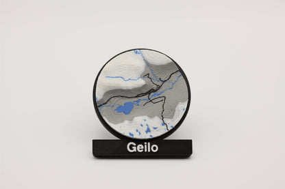 Geilo - Kjøleskapsmagnet med 3D-kart