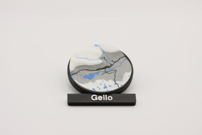 Geilo - Kjøleskapsmagnet med 3D-kart