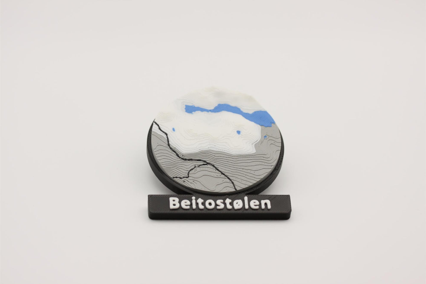 Beitostølen - Kjøleskapsmagnet med 3D-kart