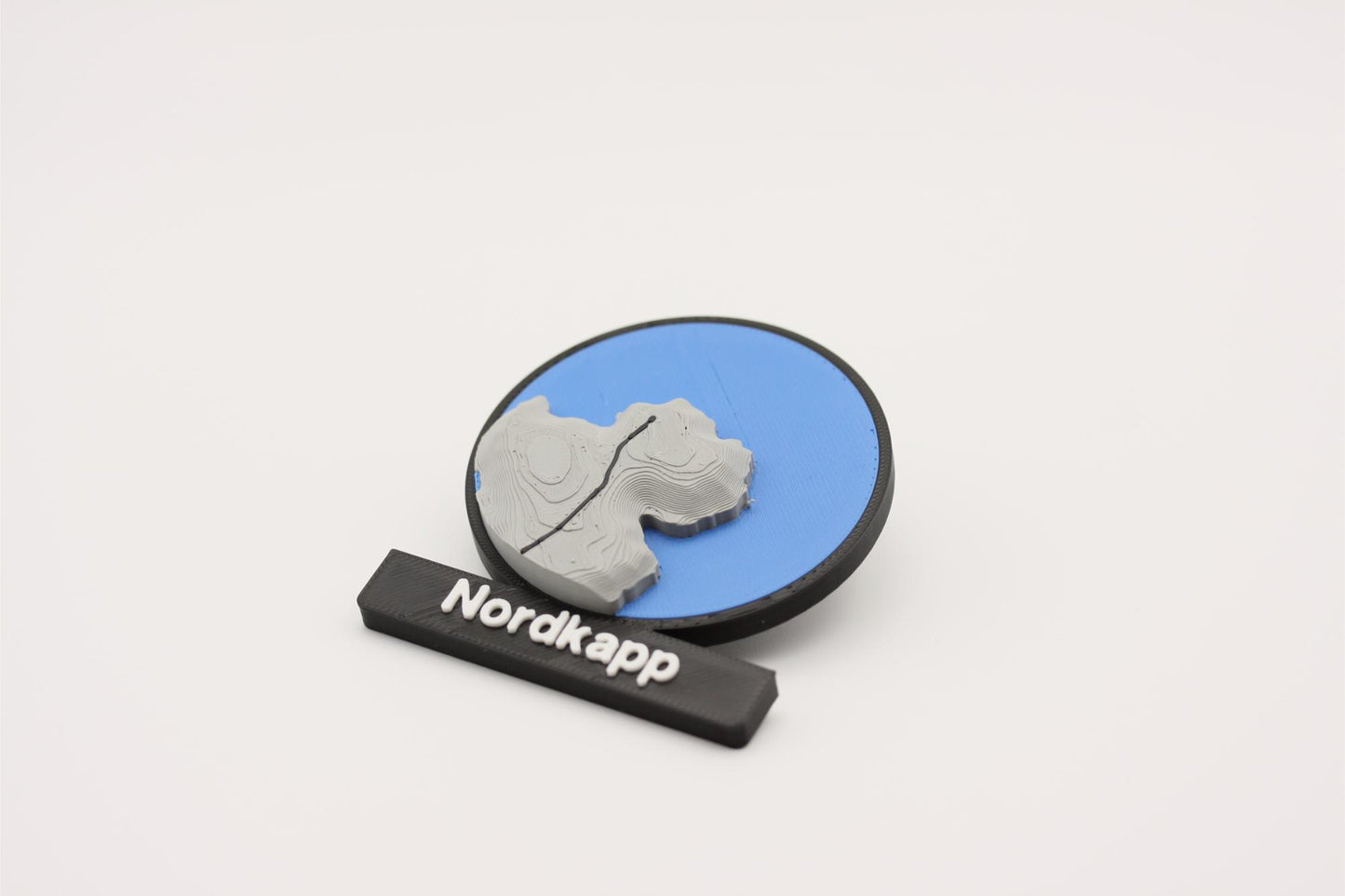 Nordkapp - Kjøleskapsmagnet med 3D-kart