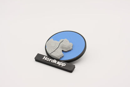 Nordkapp - Kjøleskapsmagnet med 3D-kart