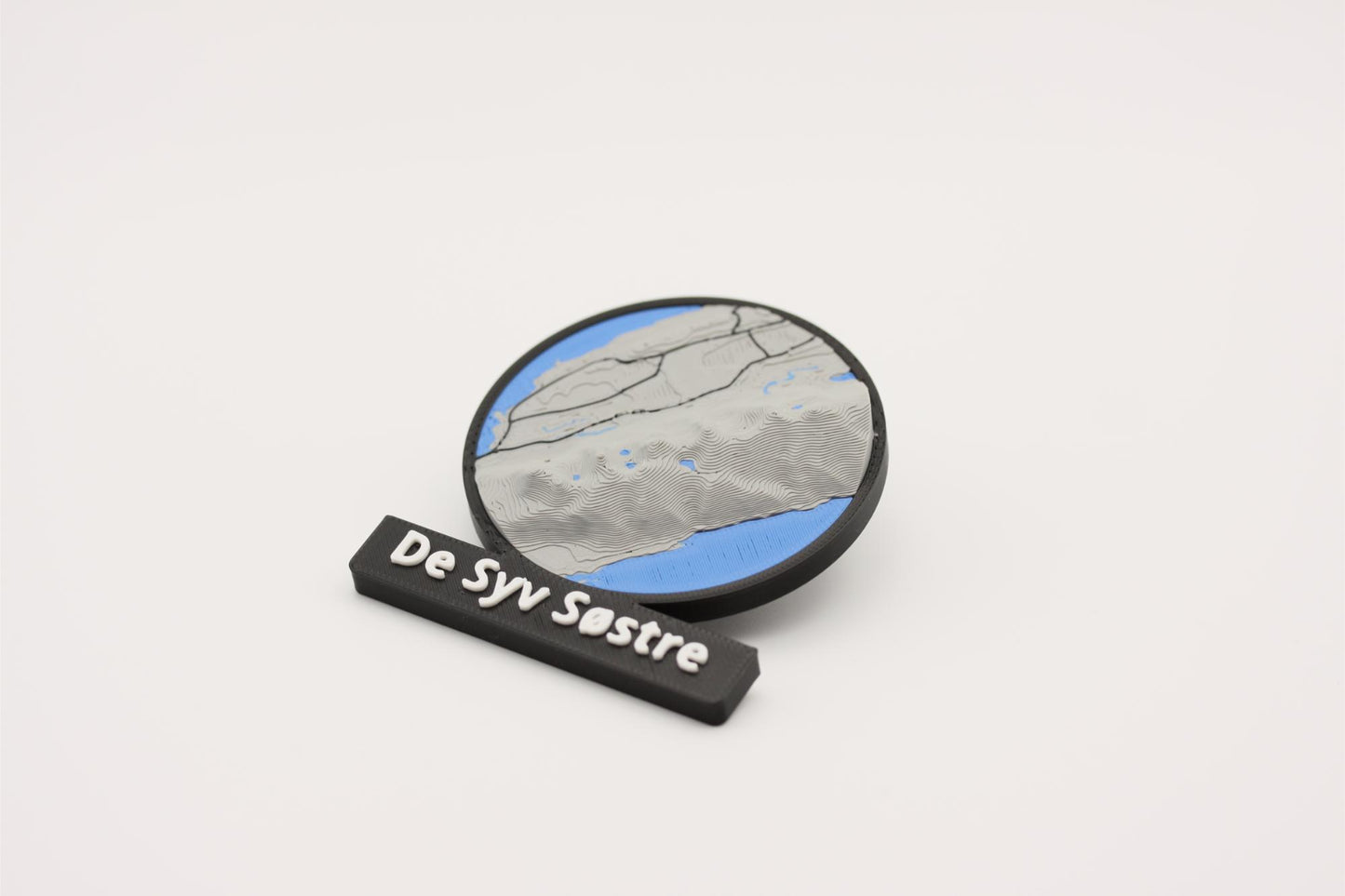 De Syv Søstre - Kjøleskapsmagnet med 3D-kart