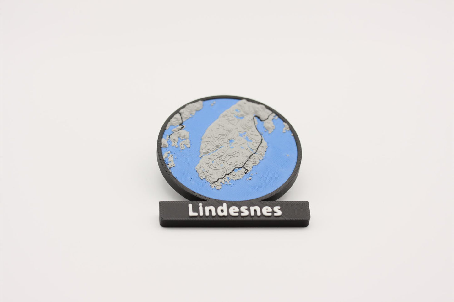 Lindesnes - Kjøleskapsmagnet med 3D-kart