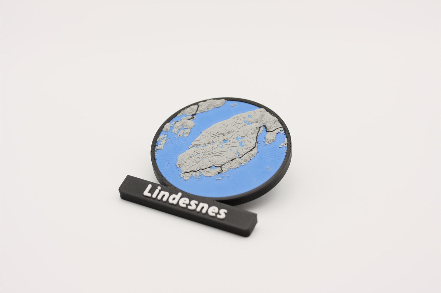 Lindesnes - Kjøleskapsmagnet med 3D-kart