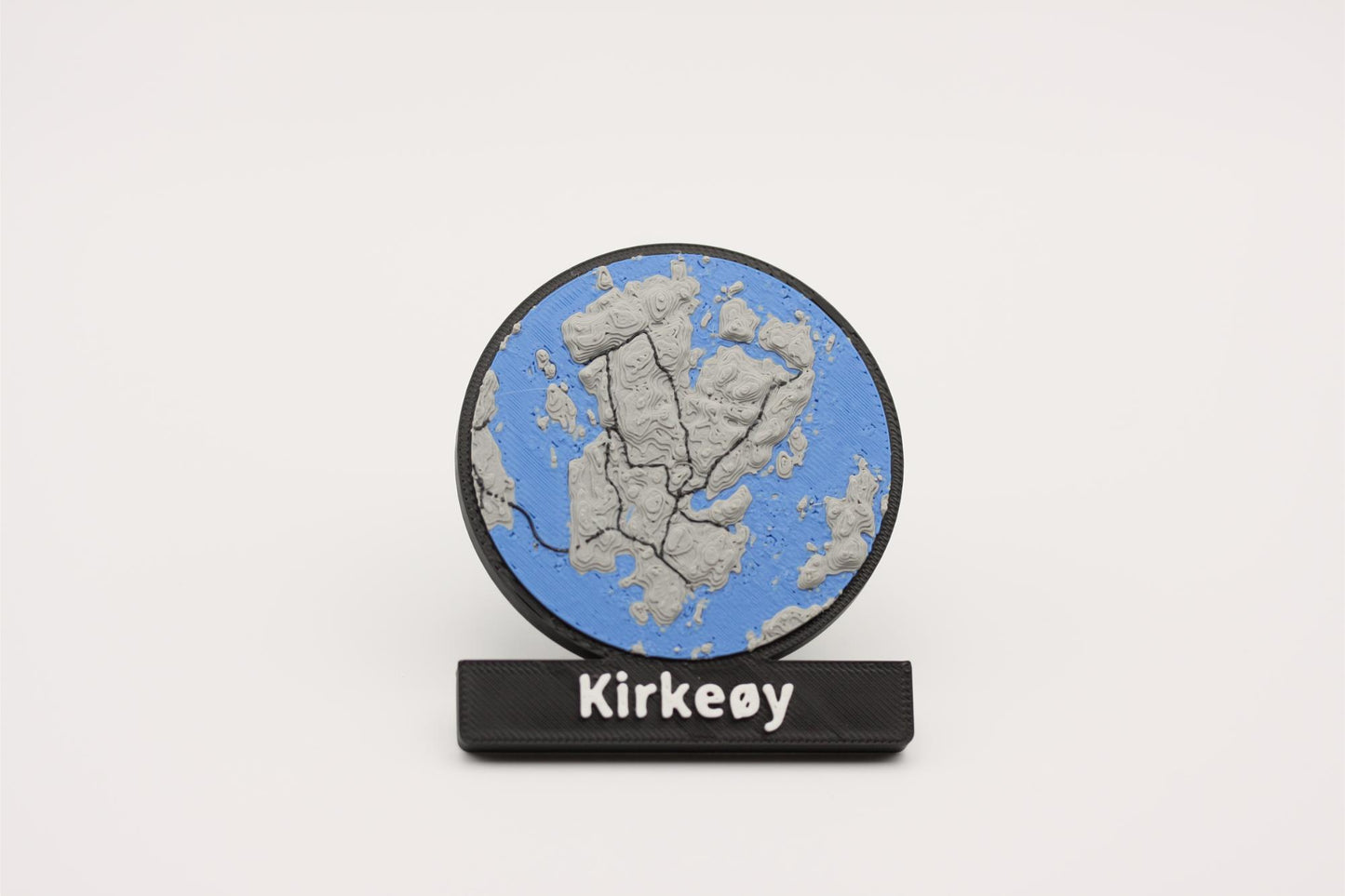 Kirkeøy - Kjøleskapsmagnet med 3D-kart