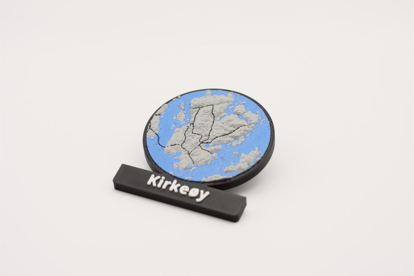 Kirkeøy - Kjøleskapsmagnet med 3D-kart