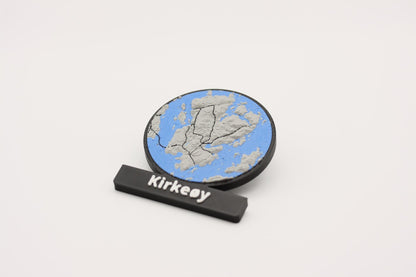 Kirkeøy - Kjøleskapsmagnet med 3D-kart