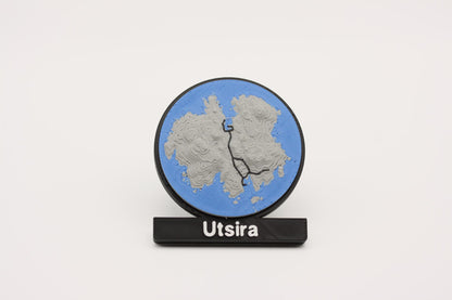 Utsira - Kjøleskapsmagnet med 3D-kart
