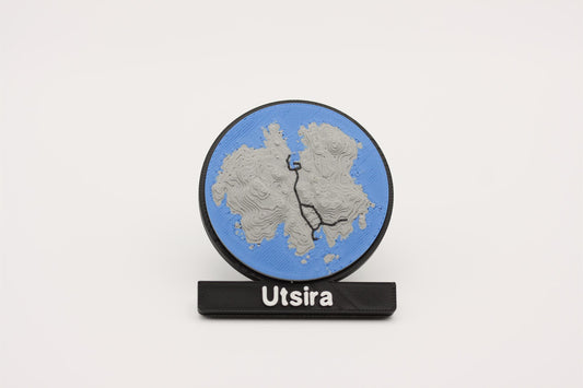 Utsira - Kjøleskapsmagnet med 3D-kart