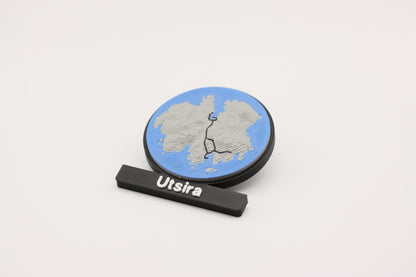 Utsira - Kjøleskapsmagnet med 3D-kart