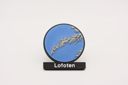 Lofoten - Kjøleskapsmagnet med 3D-kart