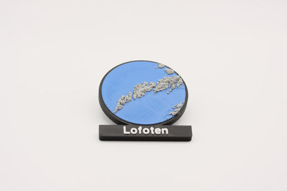 Lofoten - Kjøleskapsmagnet med 3D-kart