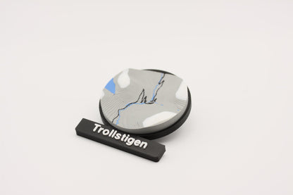Trollstigen - Kjøleskapsmagnet med 3D-kart